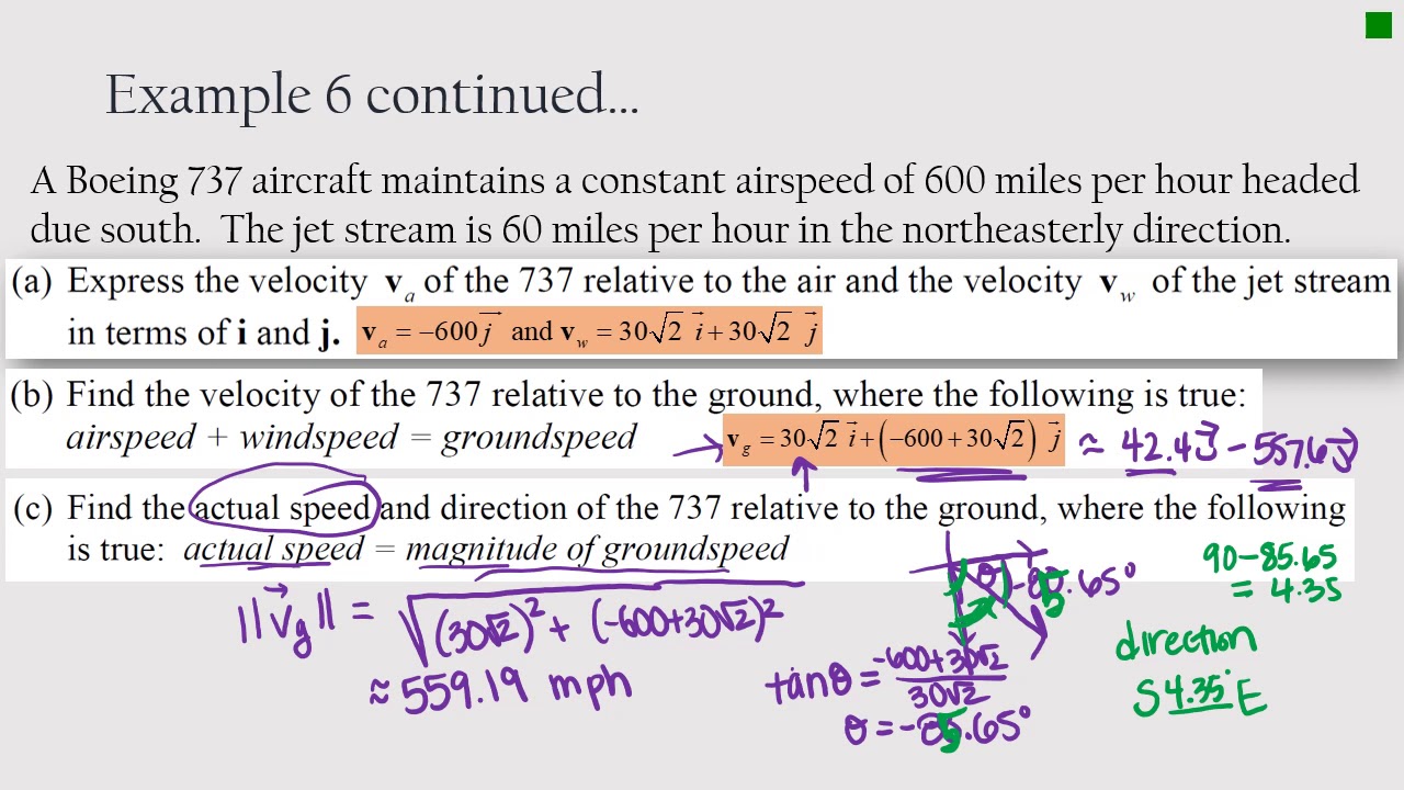 8 4 Navigation and velocity Vectors - YouTube