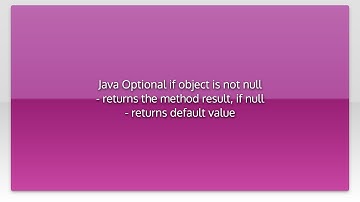 Java Optional if object is not null - returns the method result, if null - returns default value