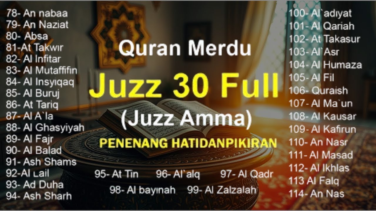Murotal Al Quran Merdu Juz 30 (Juz Amma) - NEW beautiful Quran recitation | Alaa aqel #quran