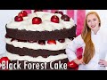 How to Make a Black Forest Cake - Chocolate Cherry Cake Recipe! With Cream Cheese Frosting!!