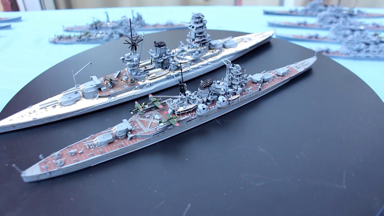 1/700 Japanese Battleships & Heavy Cruisers (waterline series) Hasegawa,  Fujimi, Aoshima and Tamiya