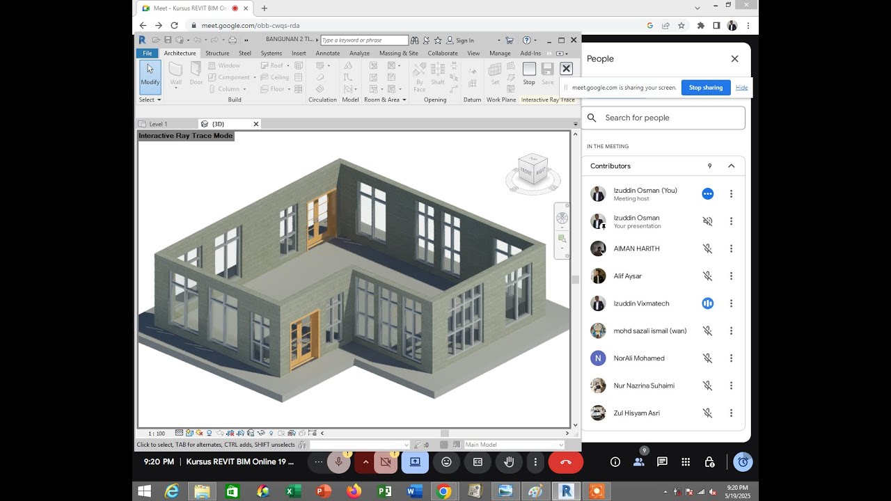 Kursus Sijil REVIT BIM MEP & Architecture Training Course Malaysia - (Kursus Revit Online) 19 May P1