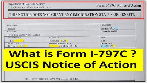 What is I-797C Notice of Action?  ||  Form I-797C Action of Notice Explained || USCIS Form I-797C