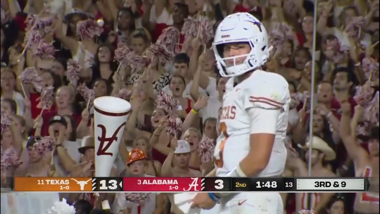 Quinn Ewers vs Alabama 2023 | Every Throw & Run