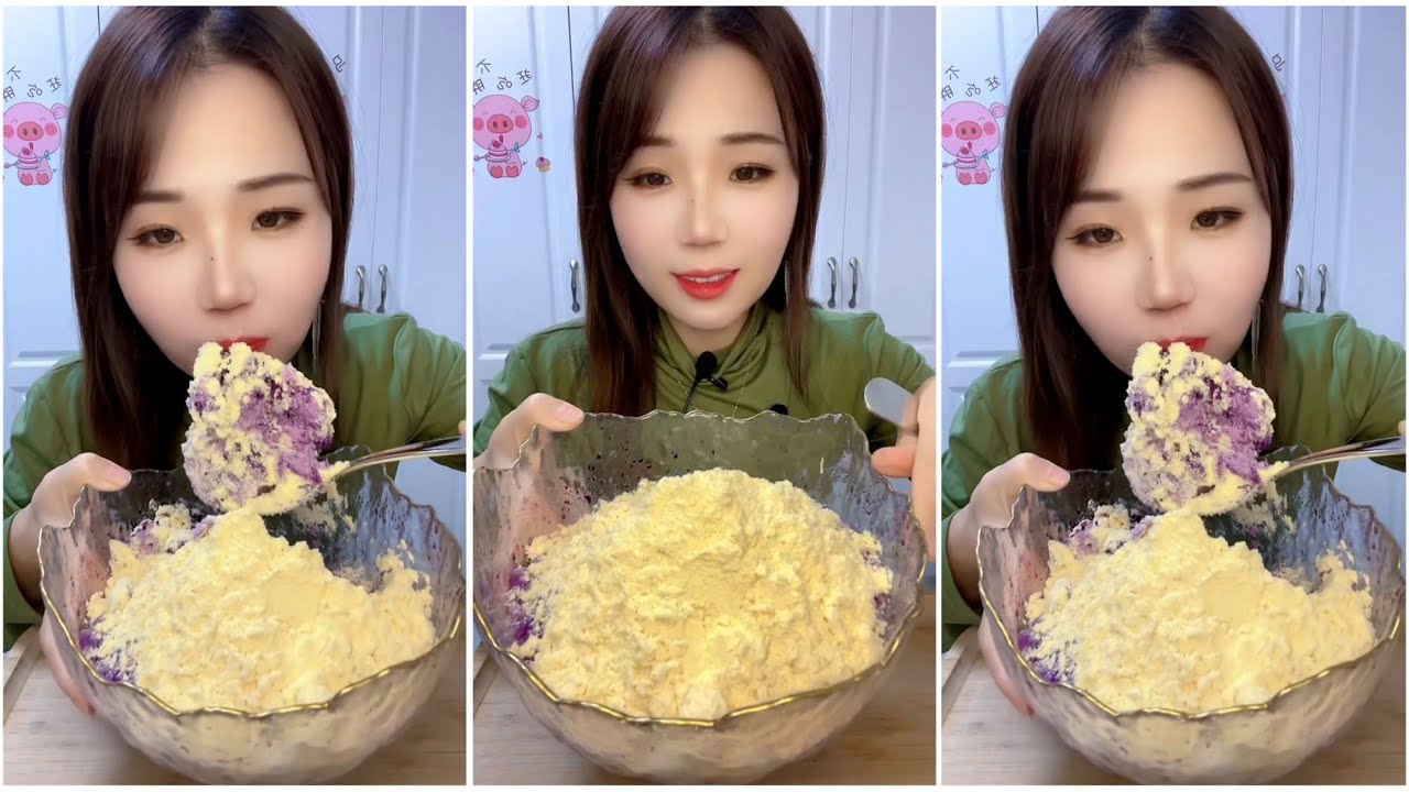 ASMR ICE EATING with MILK POWDER | RELAX VIDEO