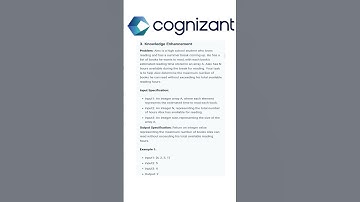 genc cognizant technical assessment coding question #coding