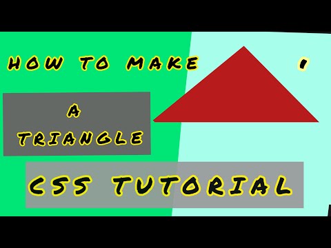 How To Make A Triangle Using CSS | CSS Tutorial
