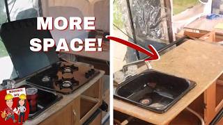 Removing the Stove for MORE Counter Space! | Pop-Up Camper Upgrade