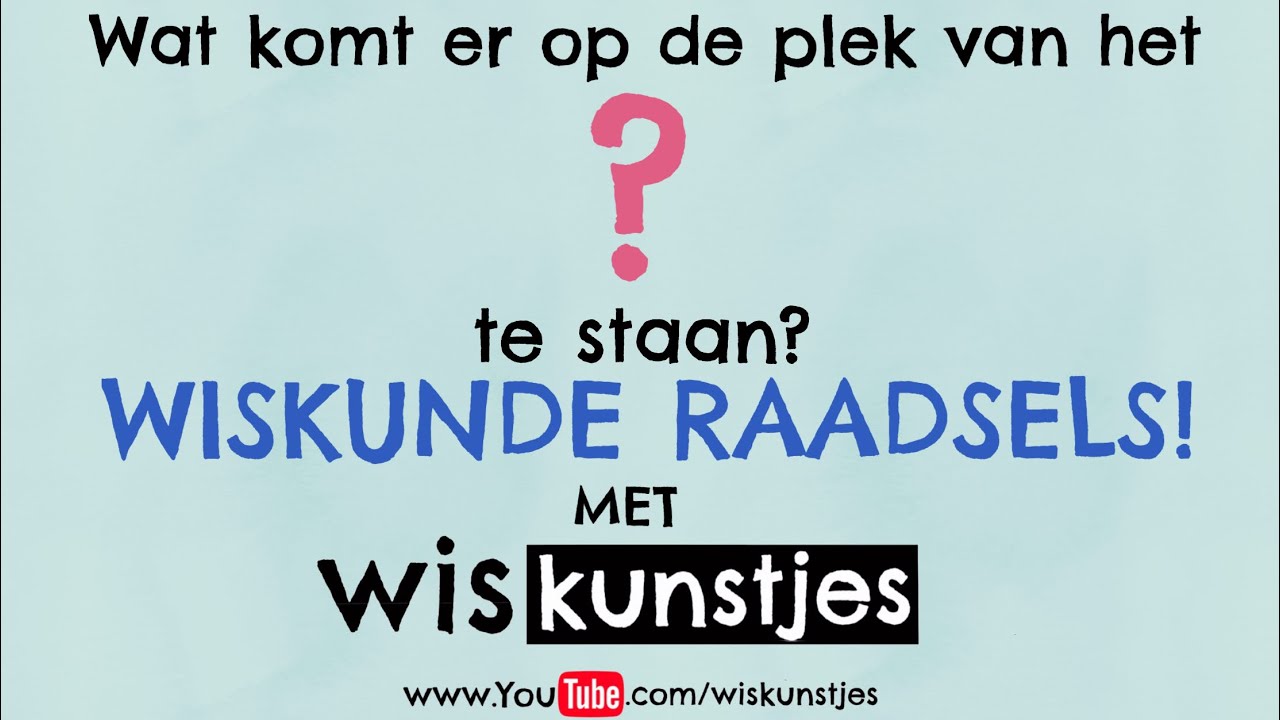 Wiskunde Raadsel #5 - YouTube