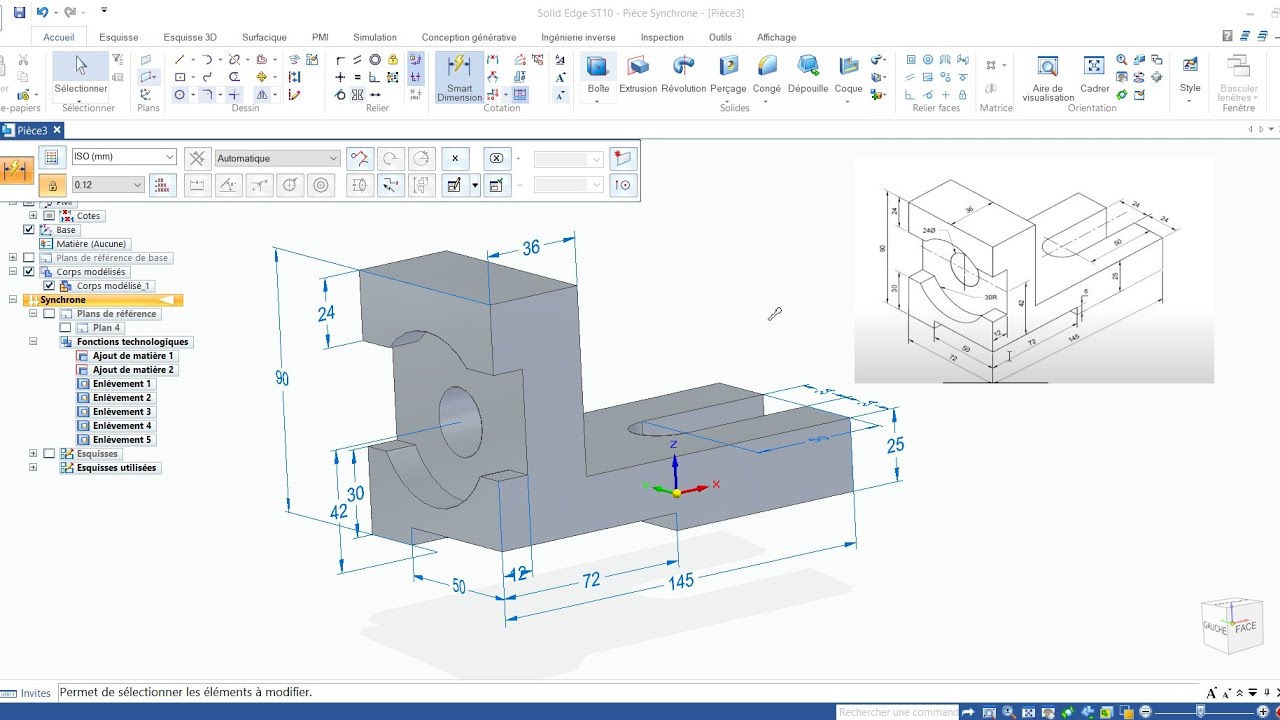 Solid edge siemens tutoriel pour débutant 01 - YouTube