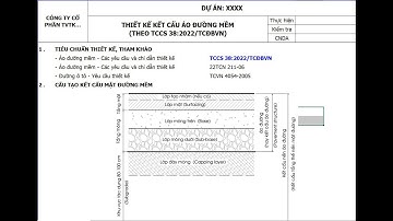 [TCCS 38:2022/TCĐBVN] Hướng dẫn Tính toán Thiết kế áo đường mềm đường ô tô bằng Excel