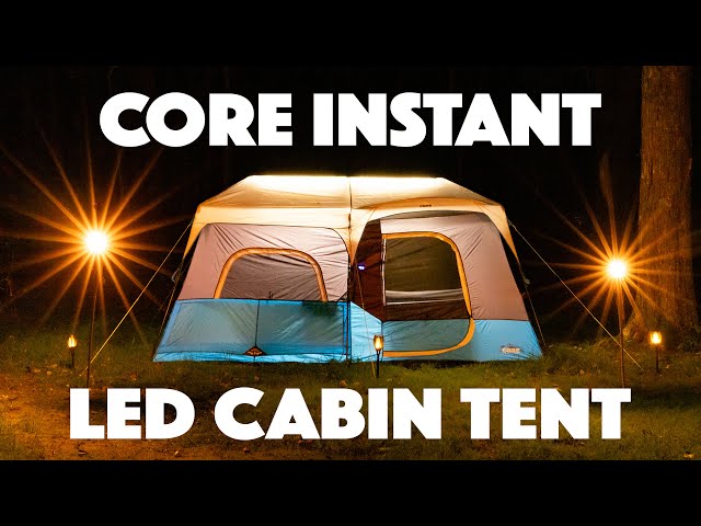 Great Cabin Tent Lighting on the Cheap 