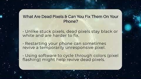 What Are Dead Pixels & Can You Fix Them On Your Phone? - Phone Fix and Features