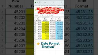Excel Date & Time Formatting in 1 Second 😳⚡