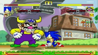Sonic & Luffy Vs Wario I Cartoon Vs Anime Mugen