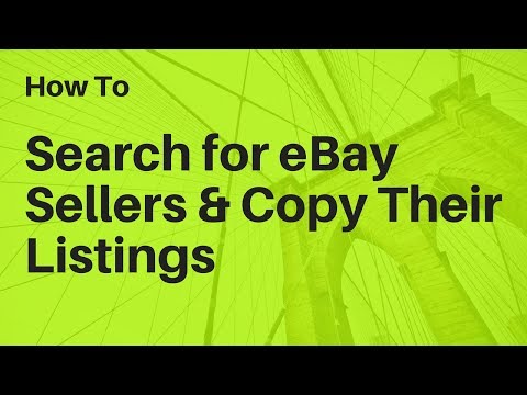 Cara Mencari eBay Penjual oleh Nama Dan Salin Daftar mereka ????