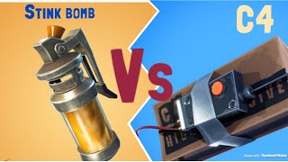 New Stink Bomb Vs New C4 Buff Fortnitebattle Royal Versus