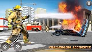 trò chơi lính lái Xe Cứu Hỏa Chữa Cháy Cứu Hộ Khẩn Cấp | Fire Truck Emergency Rescue Driver screenshot 2