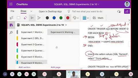 25.  DBMS Lab.  Working with Triggers using PLSQL