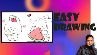 🌸🐰 Meet the fluffy bunny sticker – soft, sweet, and full of charm! Color it to make it even cuter! ✨ screenshot 1