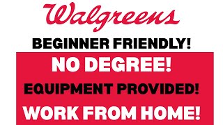 Walgreens Beginner-Friendly Remote Job | No Degree + Equipment Provided