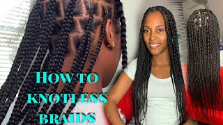Detailed How To Medium Size Knotless Braids . Easy Quick Tutorial