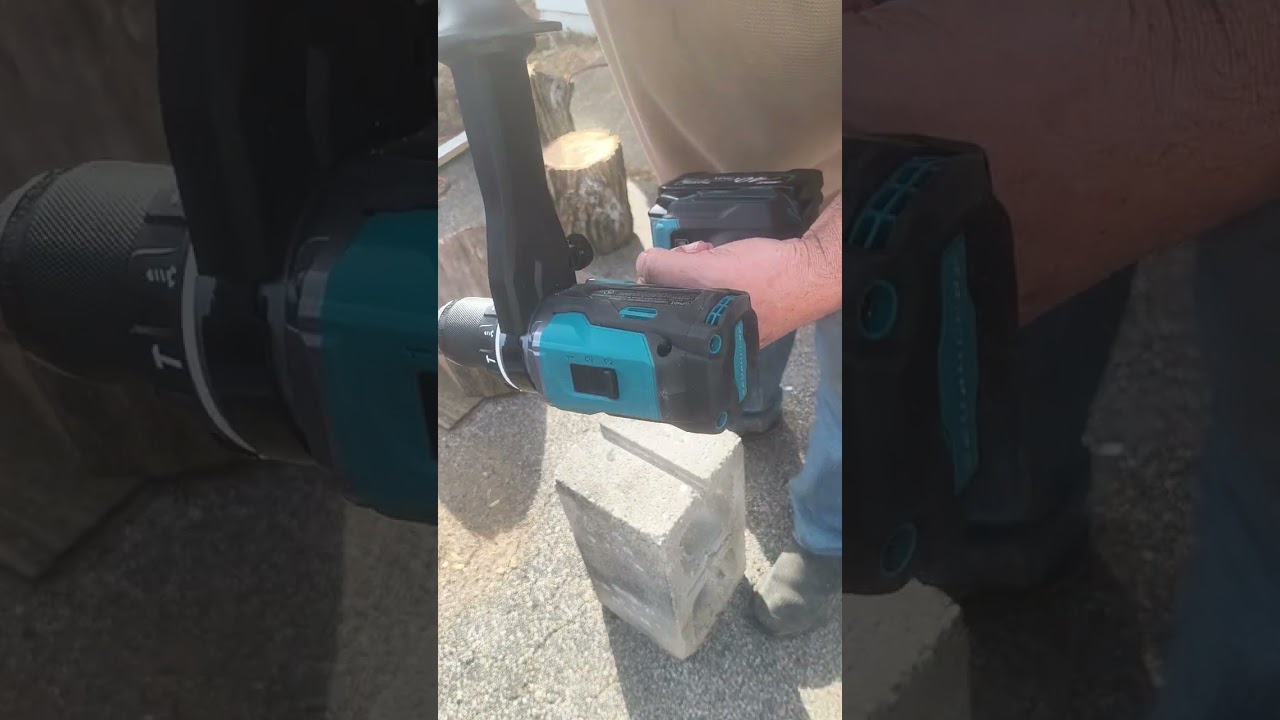 MAKITA XGT 3 SPEED HAMMER DRILL GPH03 VS DEWALT XR DCD 1007 HAMMER DRILL VS 3/8 BOSCH AND CIN BLOCK