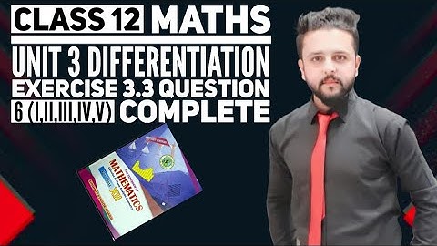Class 12 Math Chapter 3 Exercise 3.3 Question 6 (i,ii,iii,iv,v) Complete #class12calculus