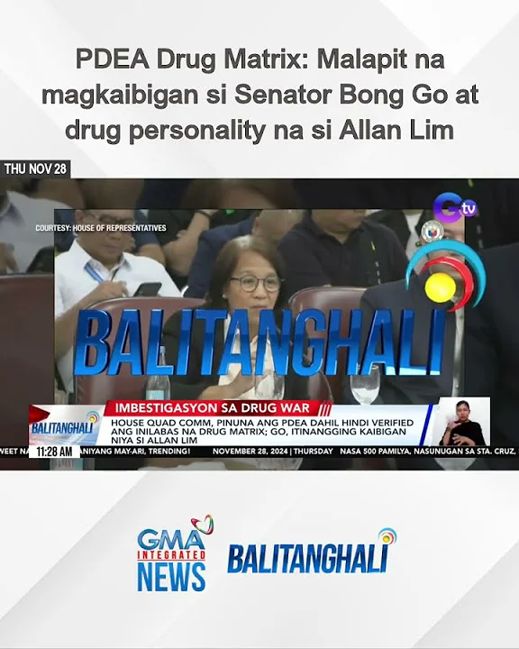 PDEA Drug Matrix - Malapit na magkaibigan si Sen. Bong Go at drug personality na... | Balitanghali