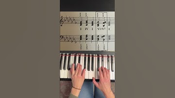 Cb Major I IV V7 chord progression on piano #Shorts