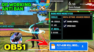 RONI MOD MENU V133 🌎|| OB51 FF | FREE FIRE NEW MOD MENU || FF CONFIG- RONI MOD MENU-ANTI BAN 💯