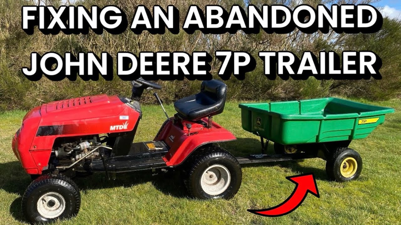 アンティーク　ジョンディア　牽引ワゴン Rescuing an old John Deere 7P Mower trailer - YouTube