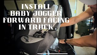 How to Install Forward Facing Car Seat in Truck - Baby Jogger City Turn