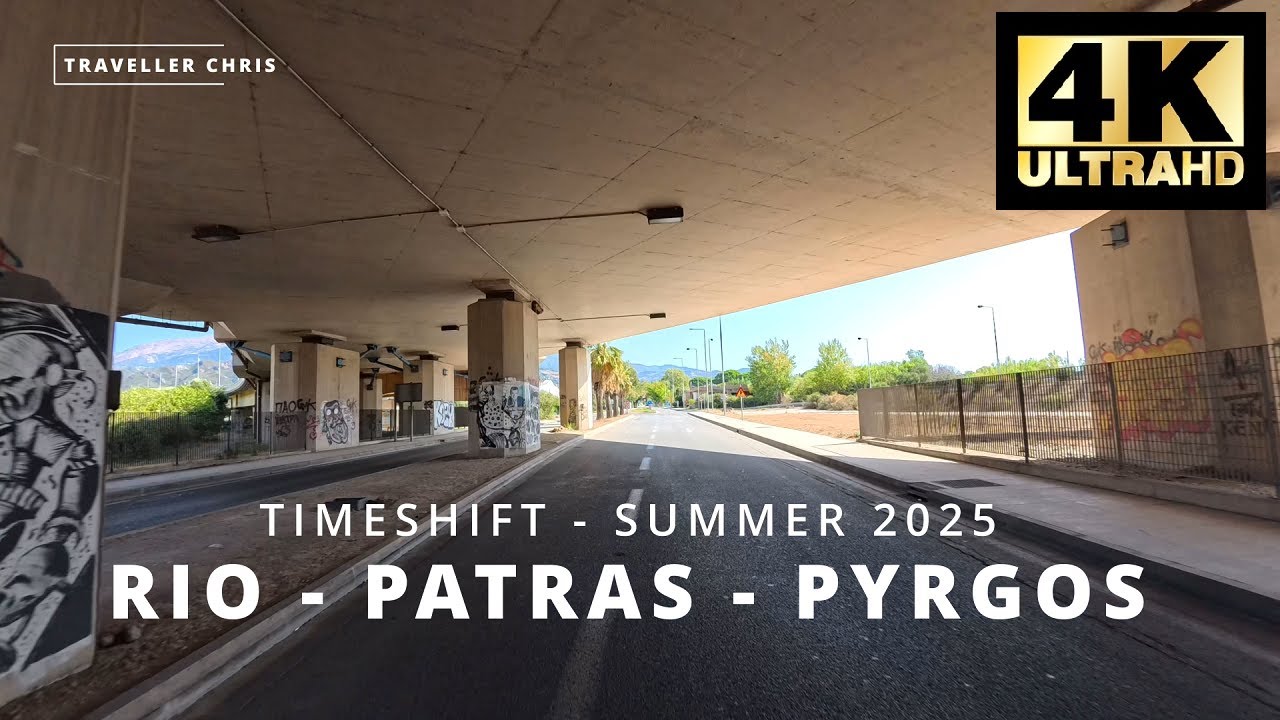 4K Timelapse | Rio - Patras - Pyrgos via the Incomplete A5 Motorway in 4,5 Minutes | Summer 2025