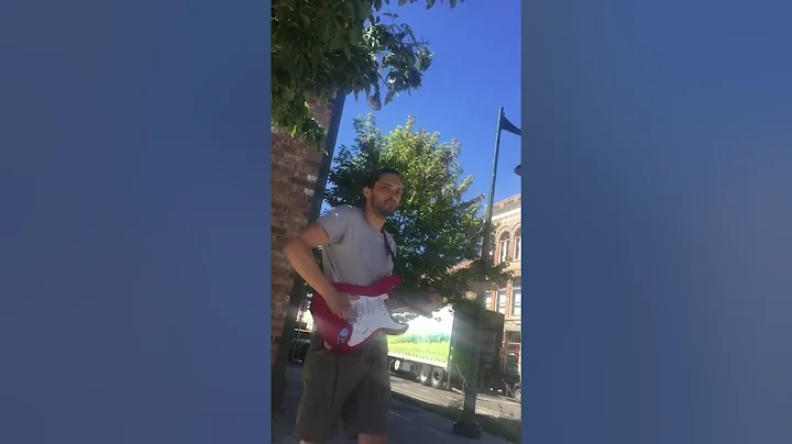 Micah performing at Port Townsend Town Square