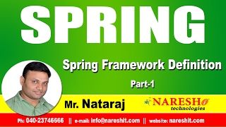 Spring Framework Definition part 1 | Spring Tutorial | Mr. Nataraj