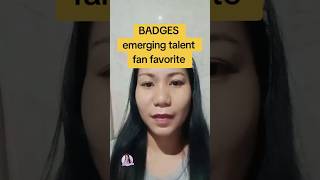 Badges: emerging talent &amp; fan favorite #badge #contentcreator #emergingtalent #fanfavorite