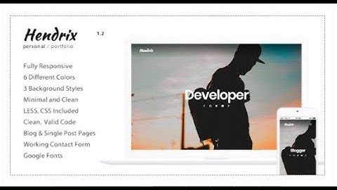 Hendrix - Personal Portfolio HTML Template | Themeforest Templates