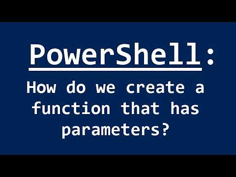 PowerShell - How to create a function with parameters?