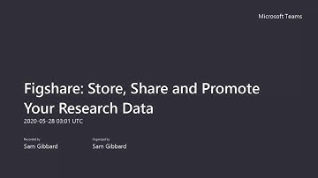 Figshare: Store, Share and Promote Your Research Data