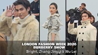 Wu Lei, Bright & Zhang Jingyi at BURBERRY | London Fashion Week 2026