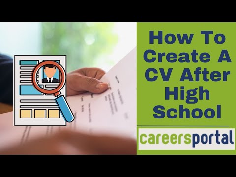 How To Create A CV After High School | Careers Portal