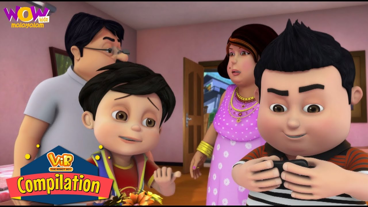 സൂപ്പർഹീറോ വീർ | Vir The Robot Boy | Compilation 42 | Best malayalam story | Cartoon