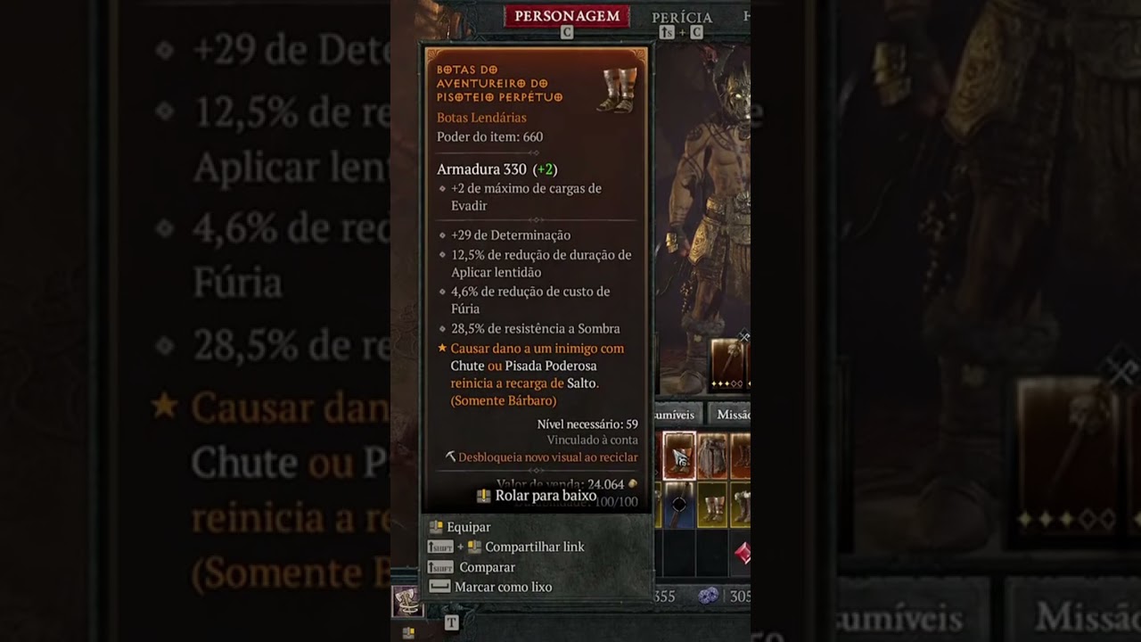 Cheio de item mas tudo ruim 