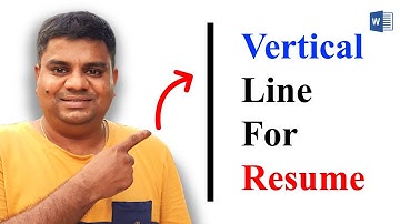 How To Insert Vertical Line In Word - For Resume