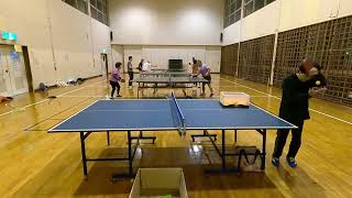 🏓 Practicing Tontonmi-straight-sarve (original Back side serve) in Kadena