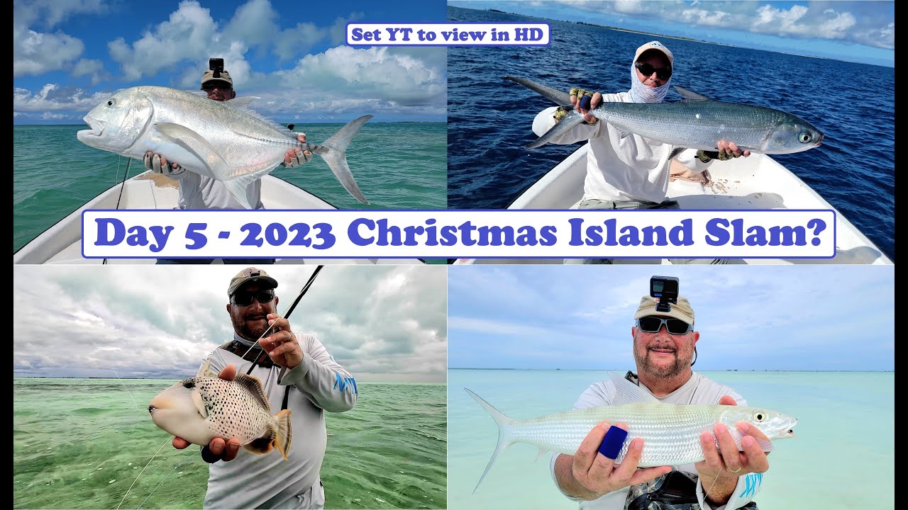 Christmas Island Fly Fishing Day 5 Milkfish, Giant Trevally