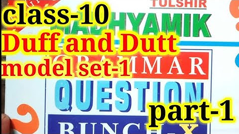 class - 10,Duff and Dutt, model set-1,part -1