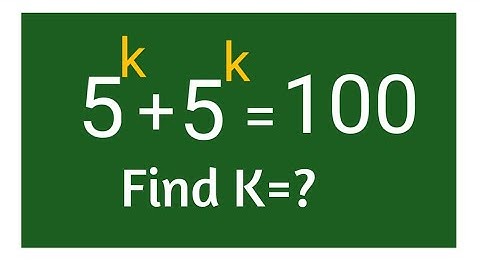 USA - olympiad Exponential Equation | Find K!! | math olympiad