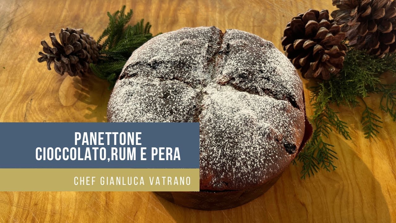 Panettone cioccolato rum e pera - panettone artigianale con lievito madre